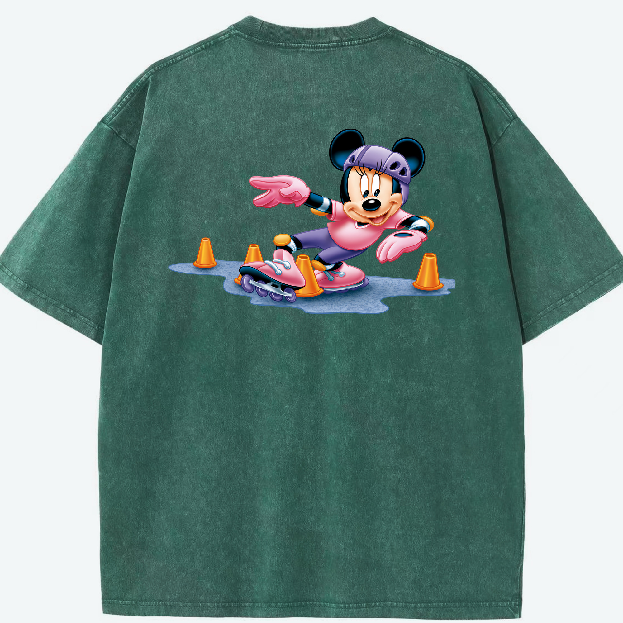 （画像用） ミッキーマウス Mickey Mouse 綿100% ヴィンテージ風 半袖Tシャツ（背面プリント）